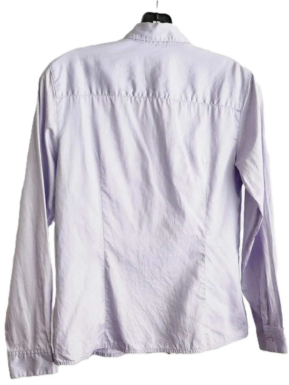 Casual Corner Womens Light Lavender Cotton Collar Long Sleeve Button Down Size 6